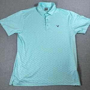 Callaway Golf Polo Shirt‎ Moisture Wicking Athletic Fit Print Design Large